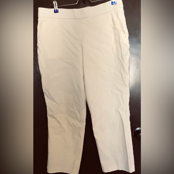 MarlaWynne Pants - MarlaWynne Women's Cream Straight-Leg Trousers